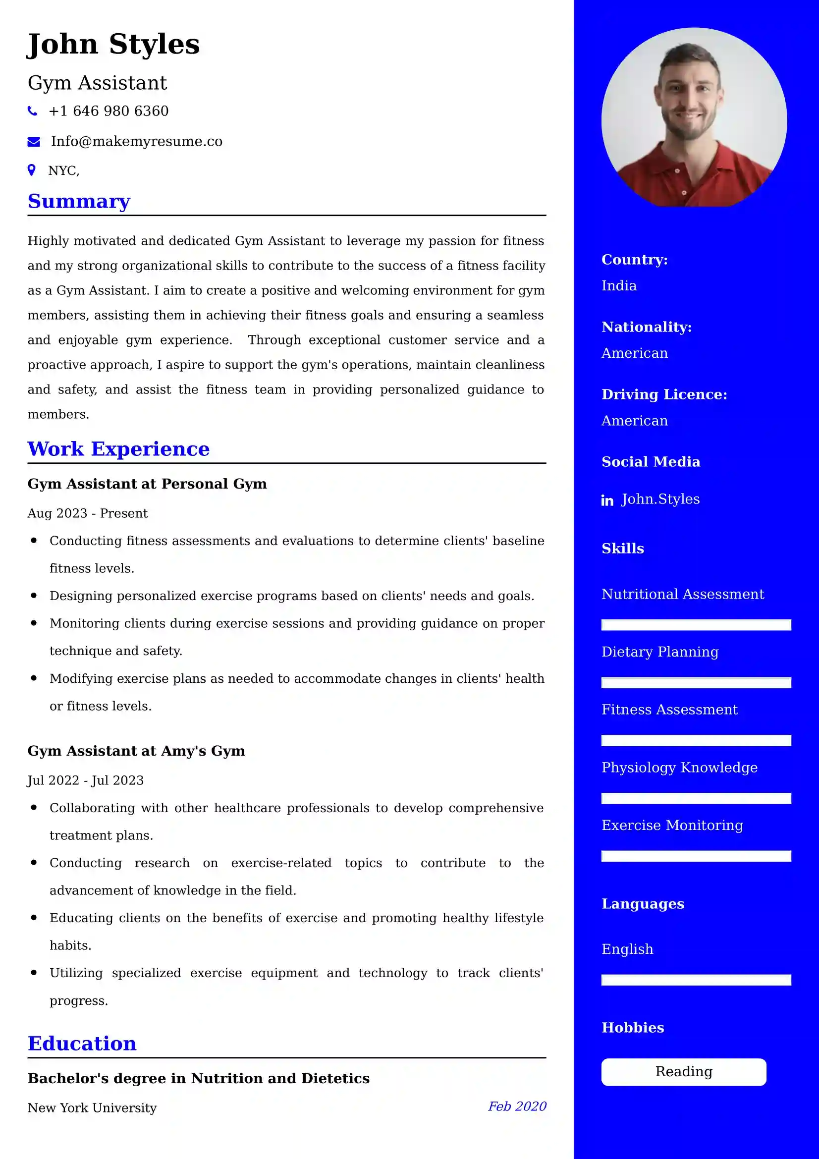 Best Nutritionist Resume Examples for UK