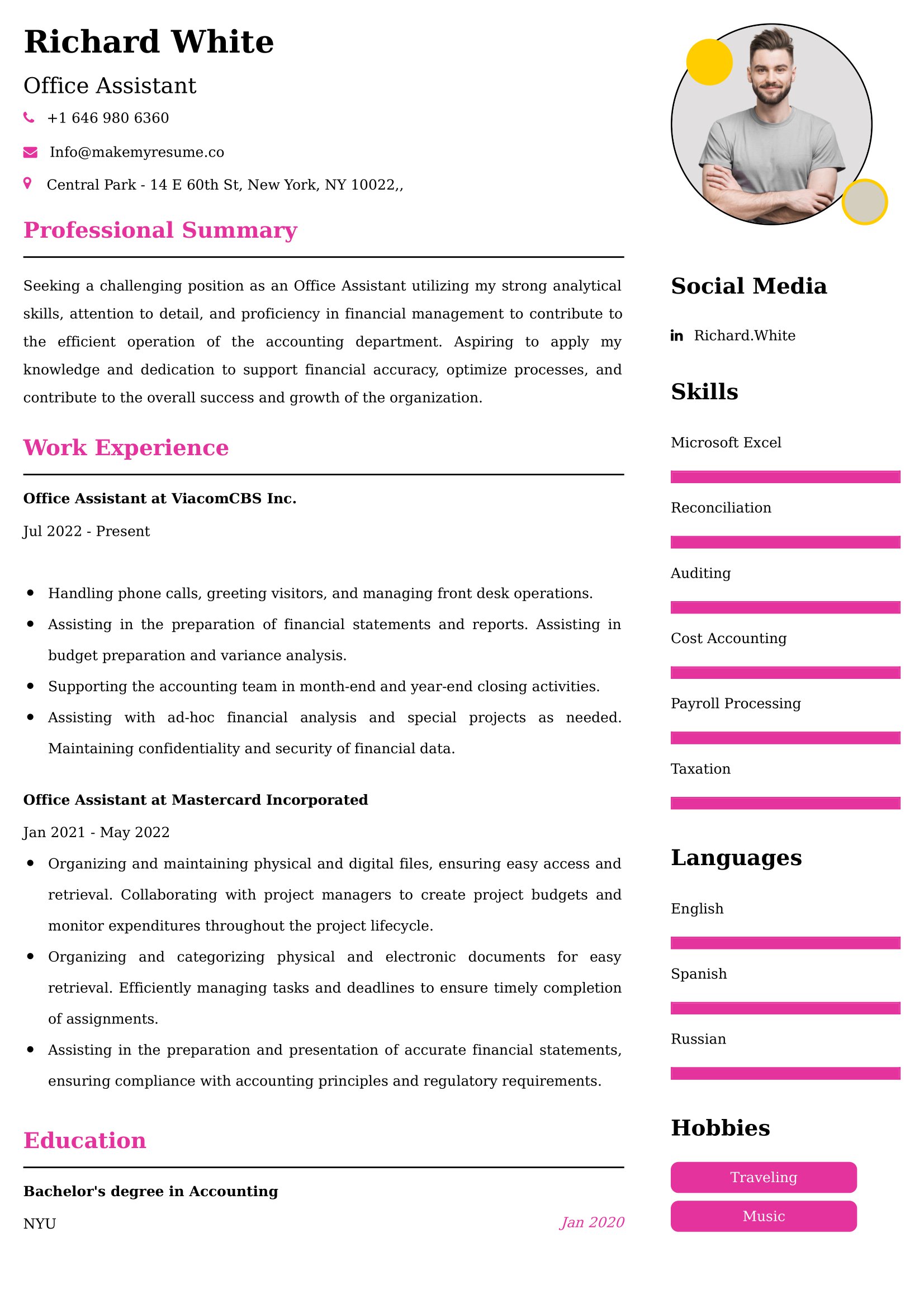Best Assistant Front Office Manager Resume Examples for UK
