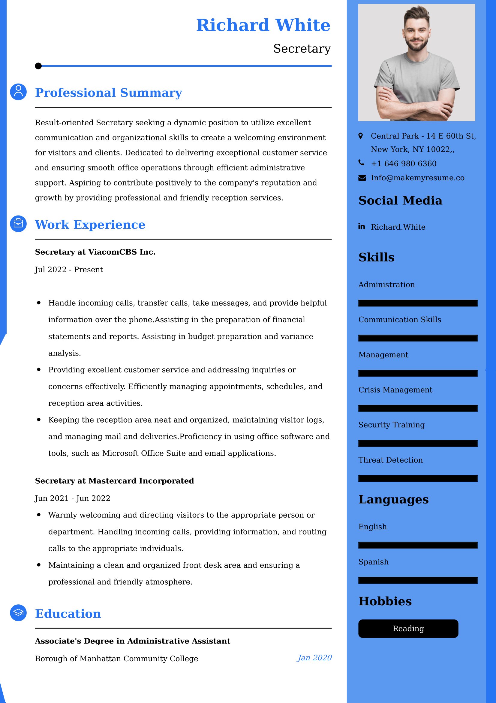 Best Bookkeeper Resume Examples for UK