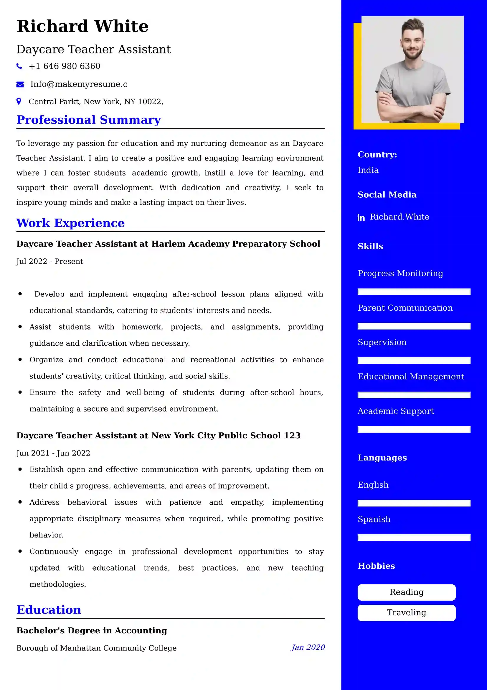 60+ Professional Child Care Resume Examples, Latest Format