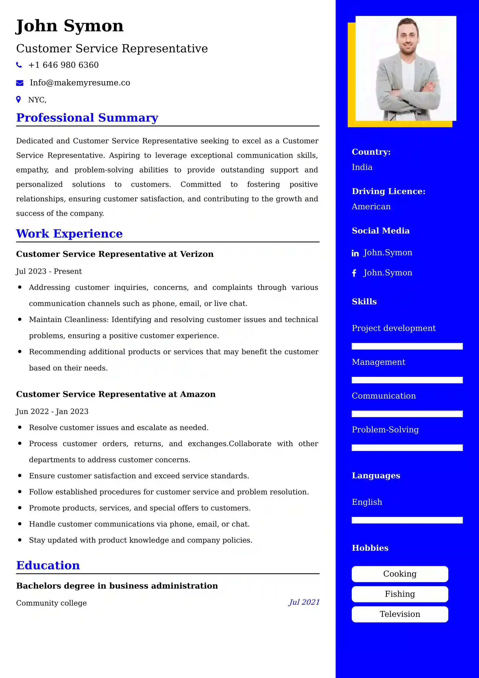 60+ Professional Customer Service Resume Examples, Latest Format