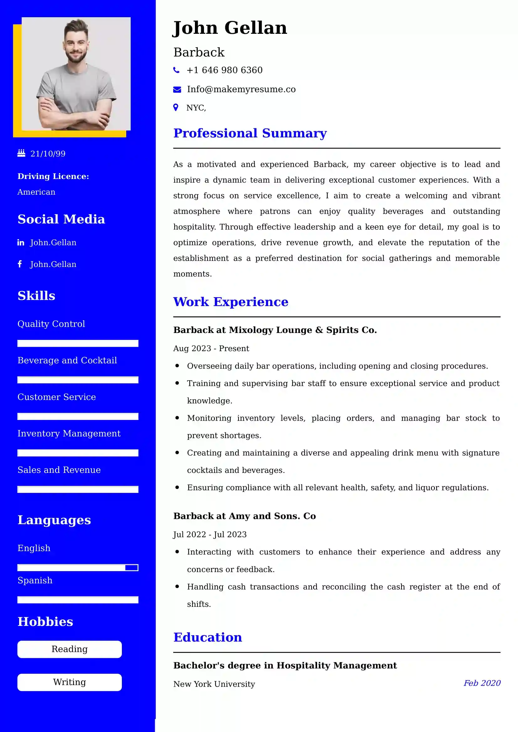 Best Barista Resume Examples for UK