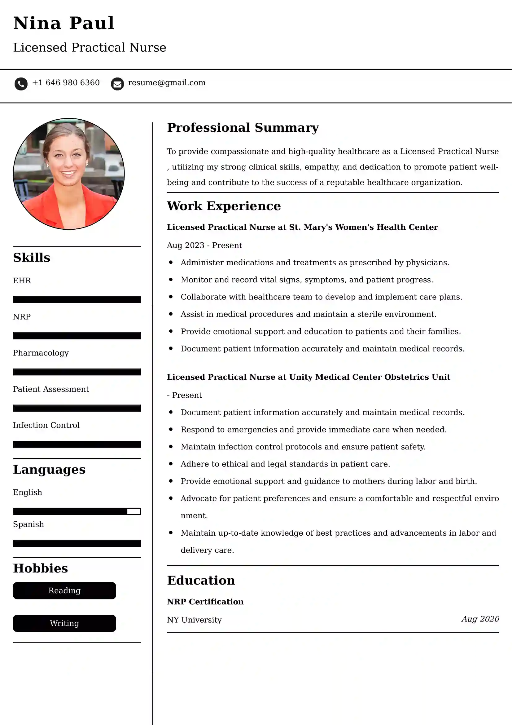 Best Lpn Resume Examples for UK