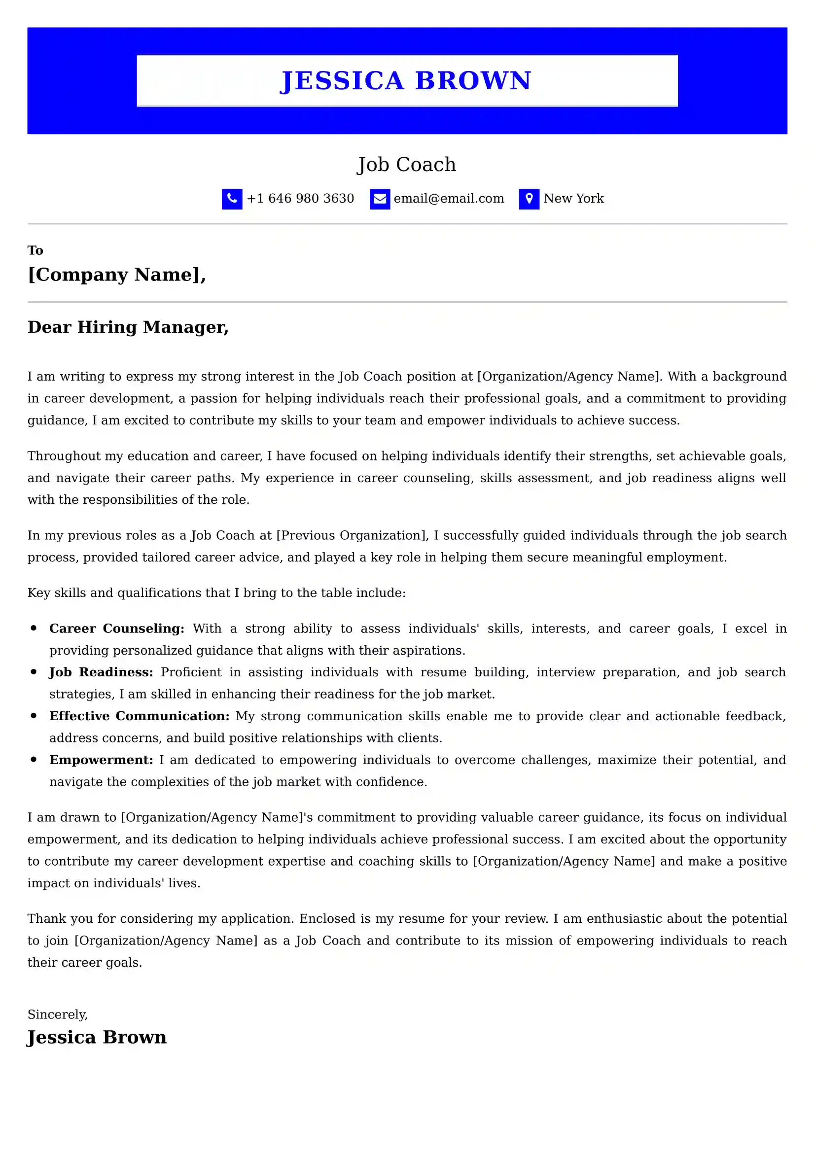 Job Coach Cover Letter Examples UK - Tips and Guide